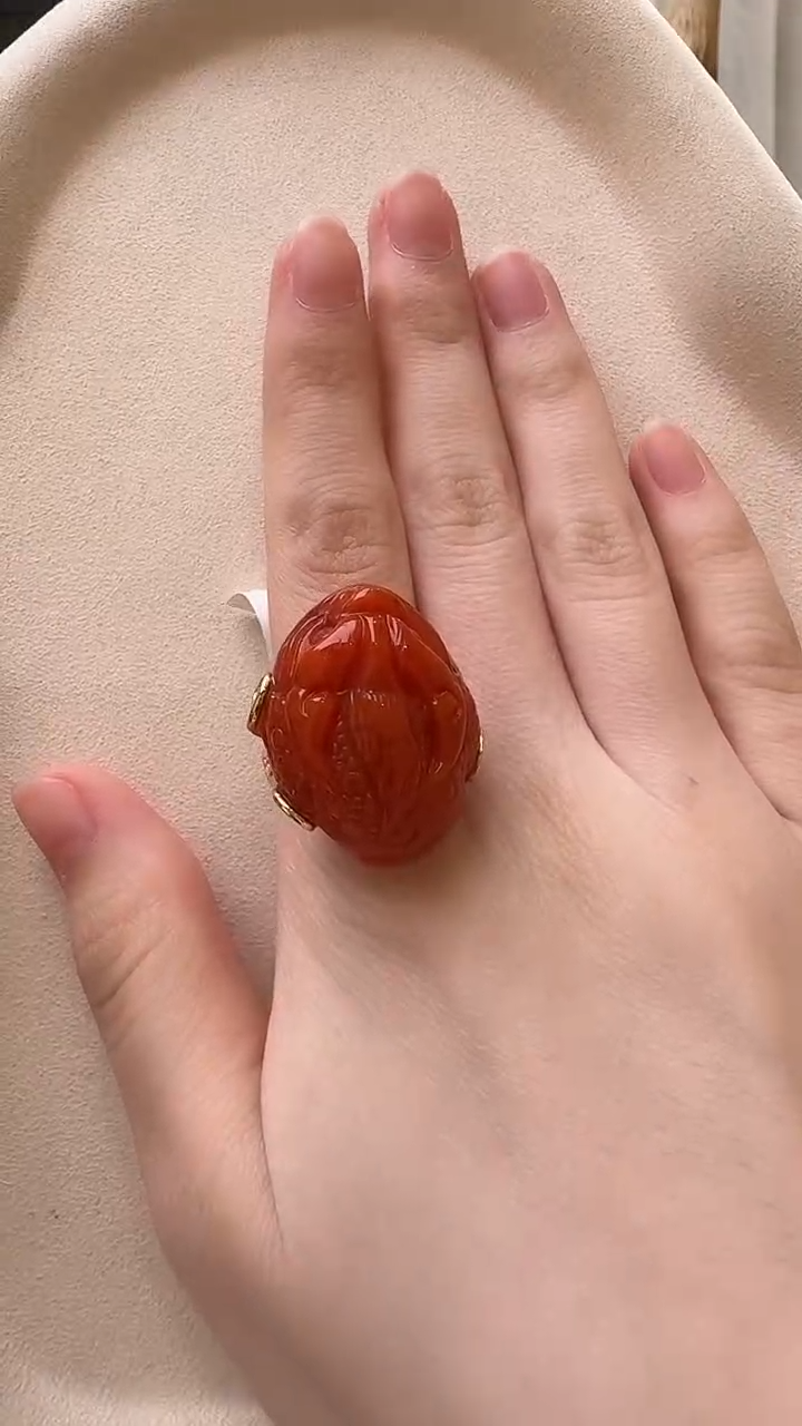 未镶嵌南红玛瑙戒指戒指