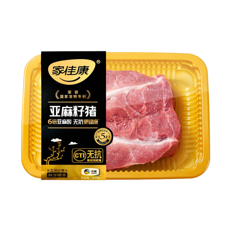 【亚麻籽】家佳康 无抗猪梅花肉280g