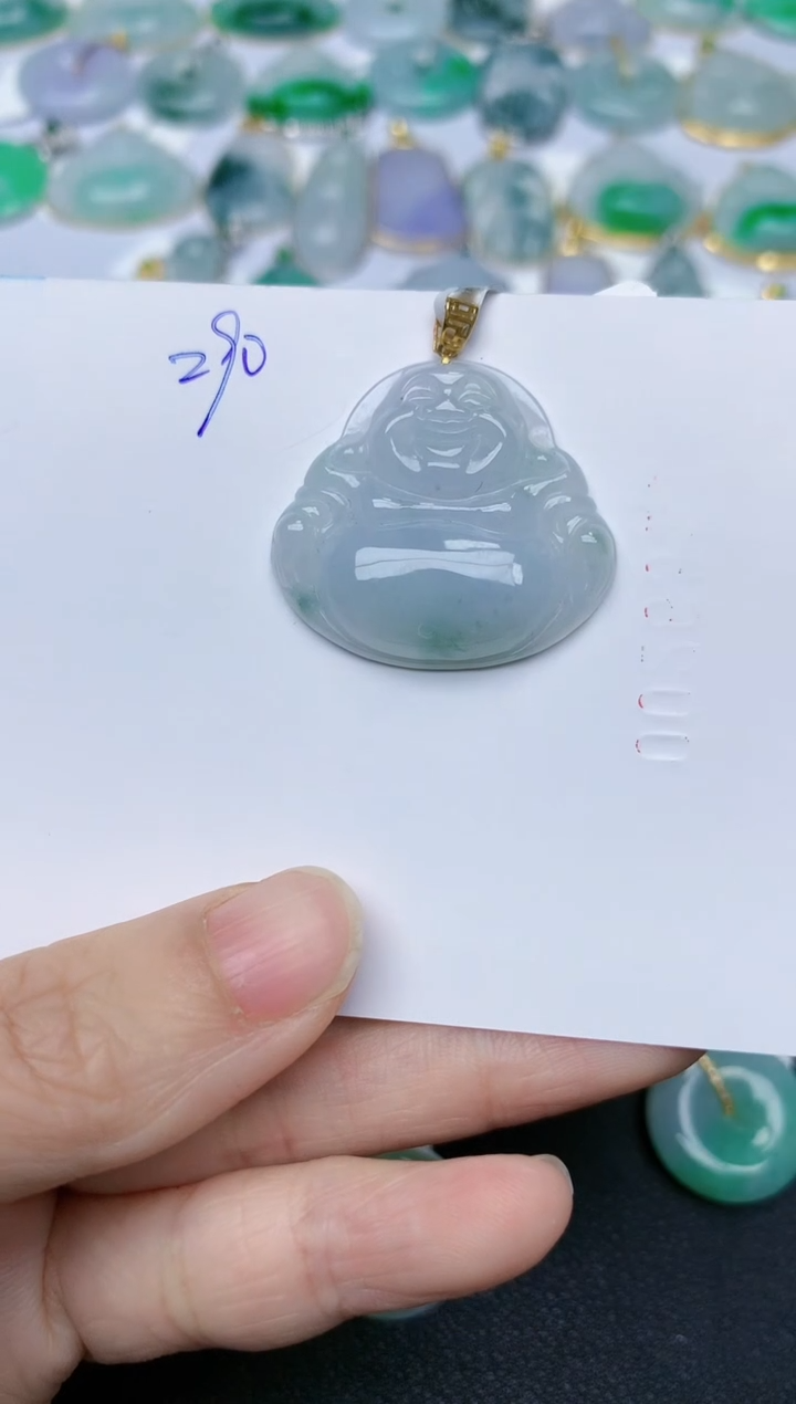 【闪购商品】翡翠颈饰18K金镶嵌天然翡翠A货    290