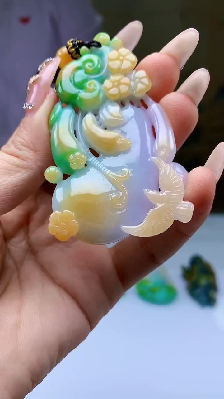 【闪购商品】定制翡翠未镶嵌4902ty-毛货挂件