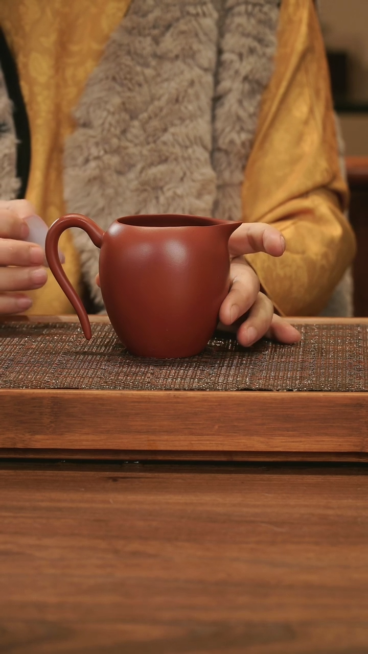 【闪购商品】紫砂茶杯 美人公道杯 朱泥