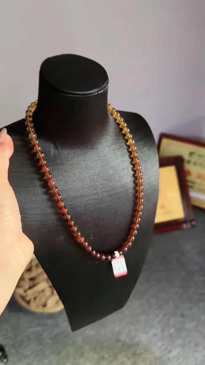 未镶嵌项链琥珀规格7微瑕彩虹妈妈链#30