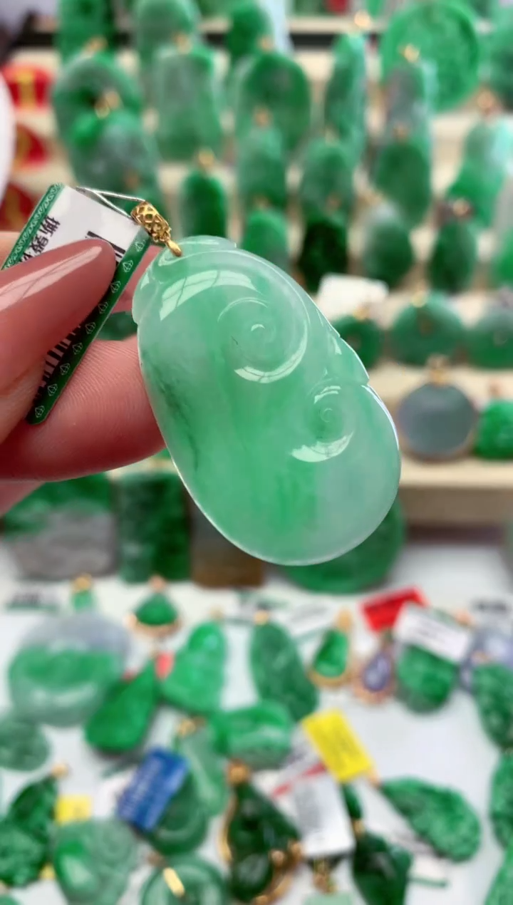 【闪购商品】翡翠颈饰银S925镶嵌挂件