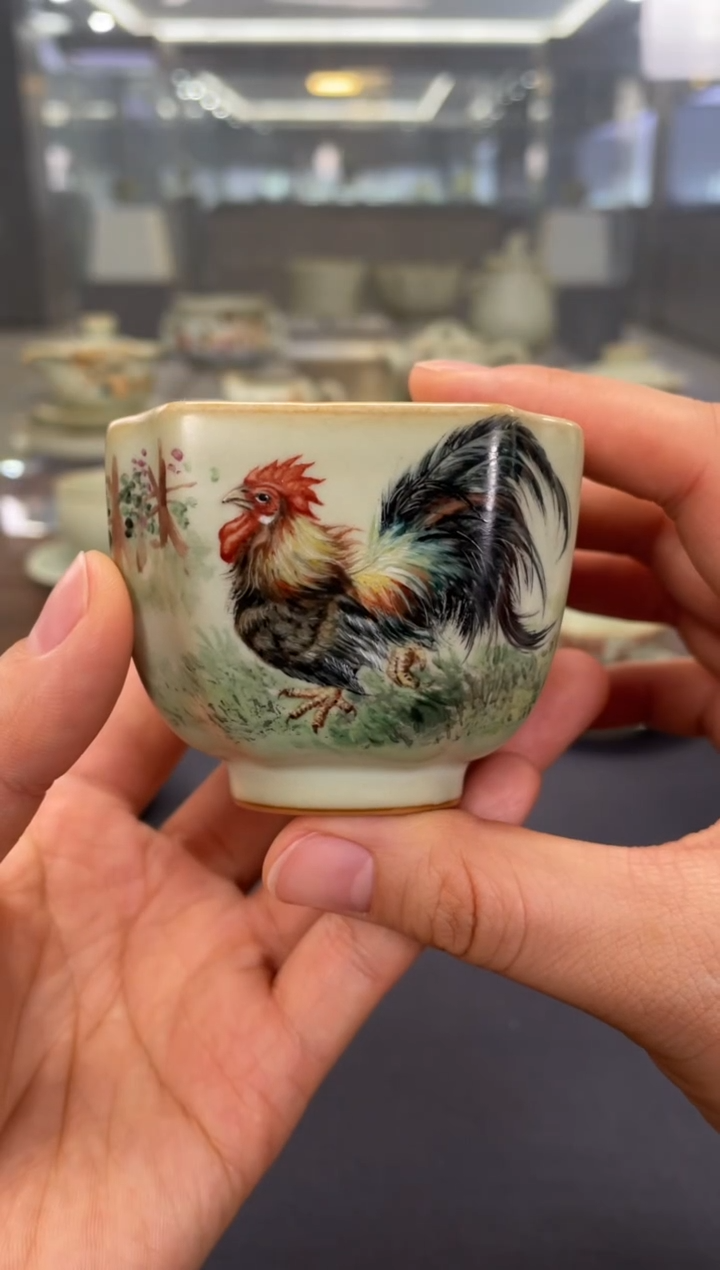 【闪购商品】周泽堂余秀华彩绘一品杯（鸡）