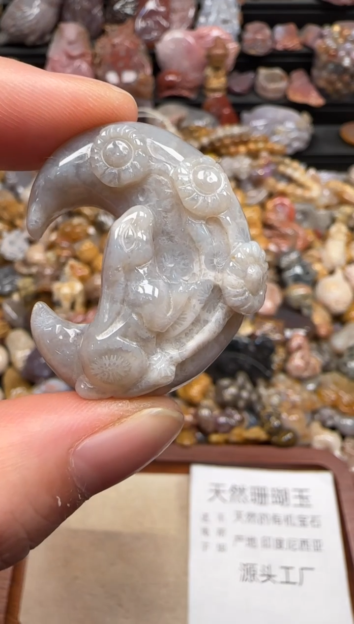 【闪购商品】硅化珊瑚（珊瑚玉）颈饰未镶嵌069