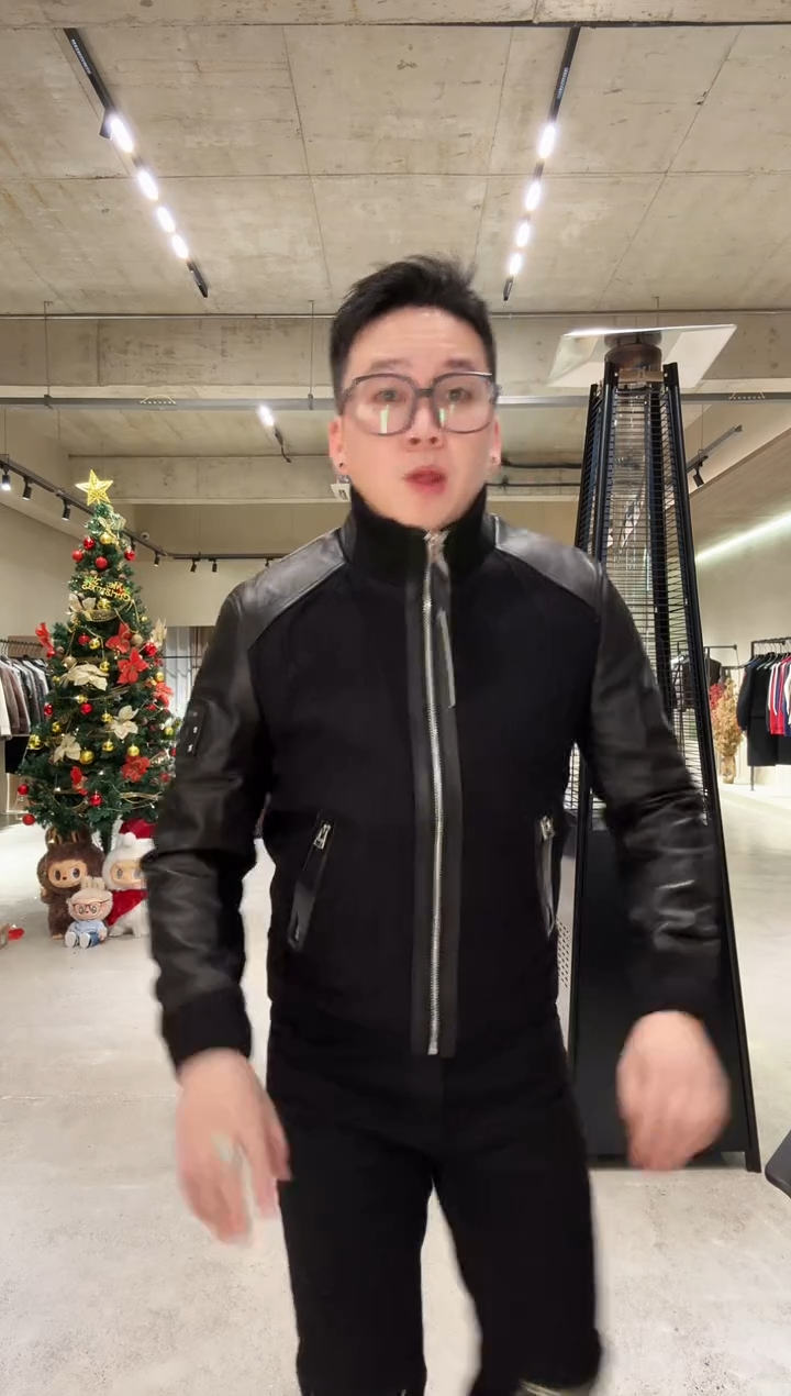 男士真皮拼接棉夹克 48码（110-130斤）