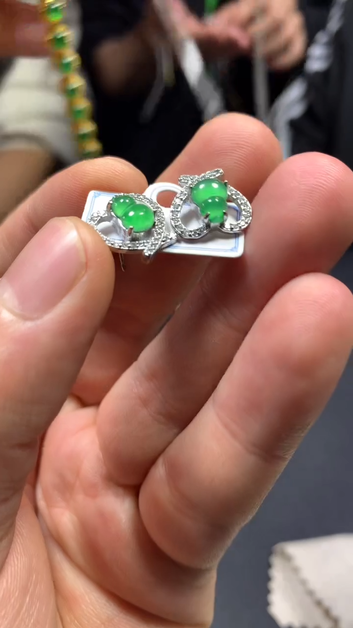 【闪购商品】翡翠耳饰未镶嵌0698921646/多样性发一