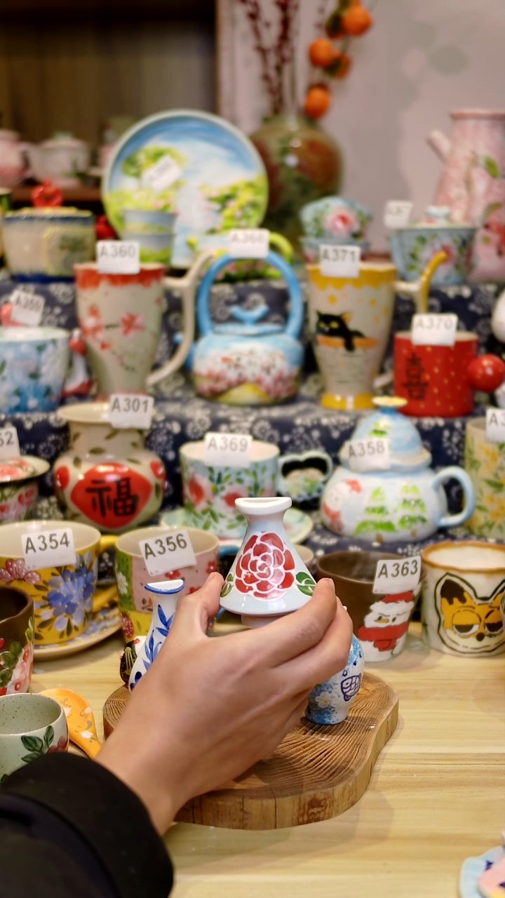 瓷片景德镇釉下彩手绘陶瓷