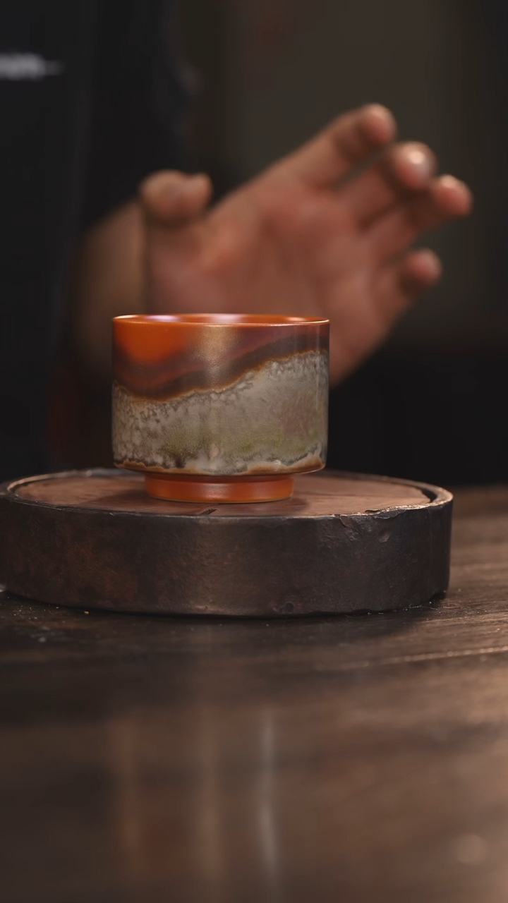 【闪购商品】杯39柴房陶瓷丨金红落灰单杯