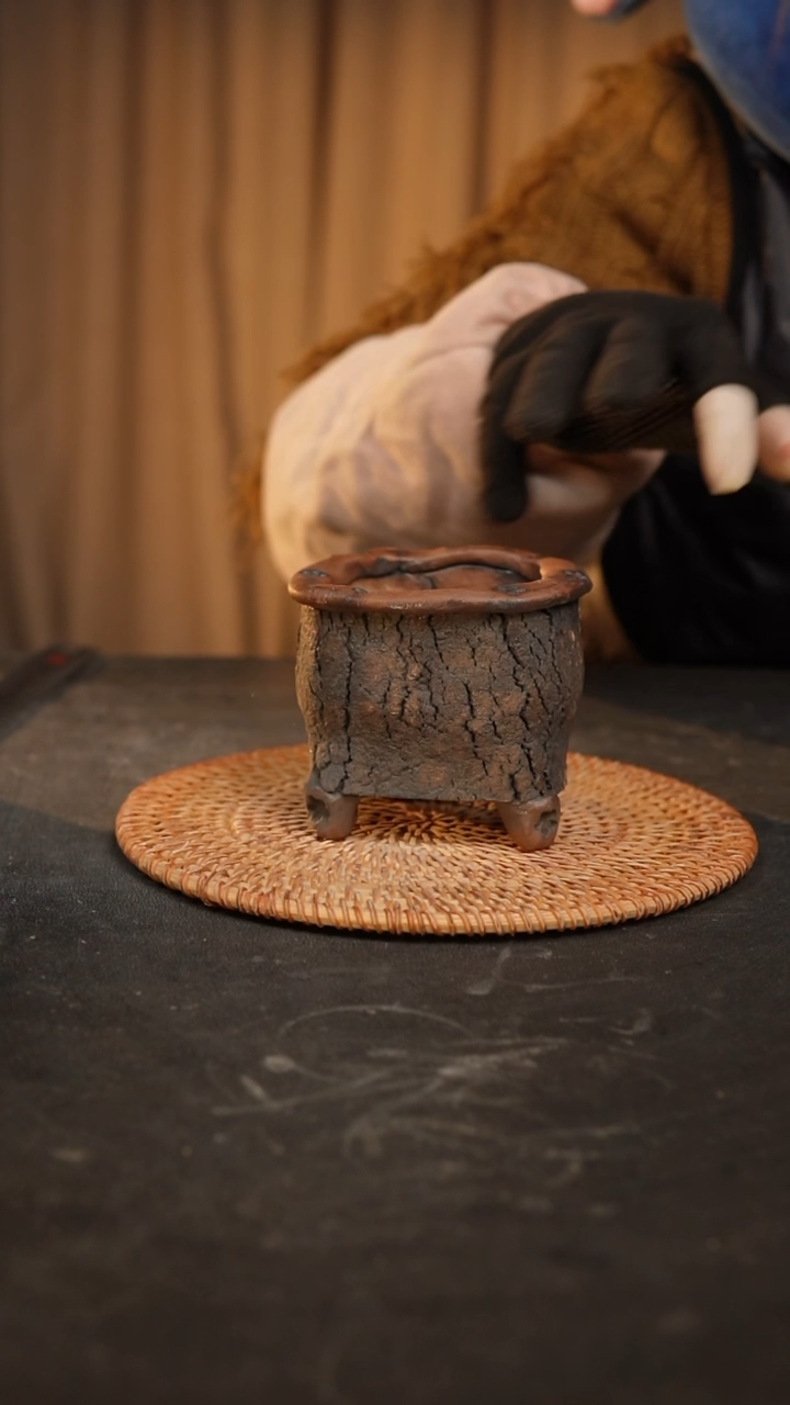 【闪购商品】瓷片70泥泥手工花盆