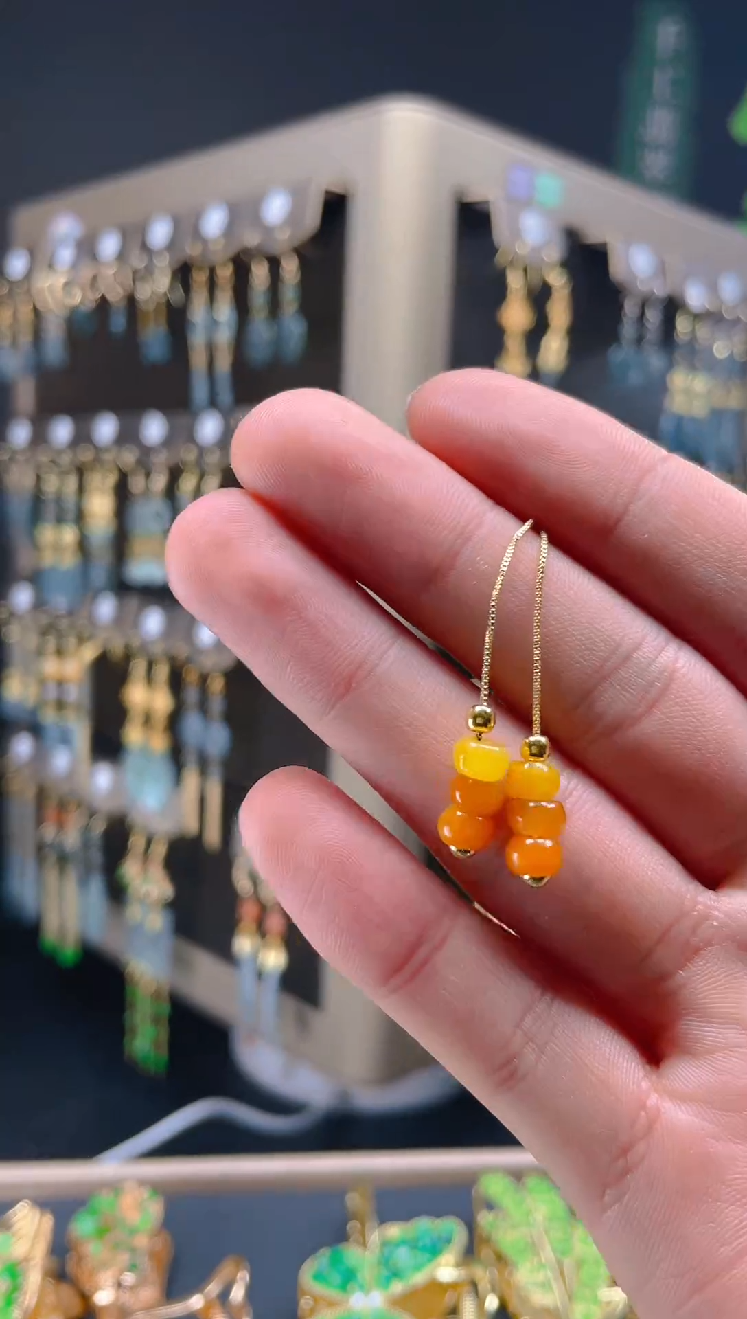 【闪购商品】翡翠耳饰合金073翡翠饰品