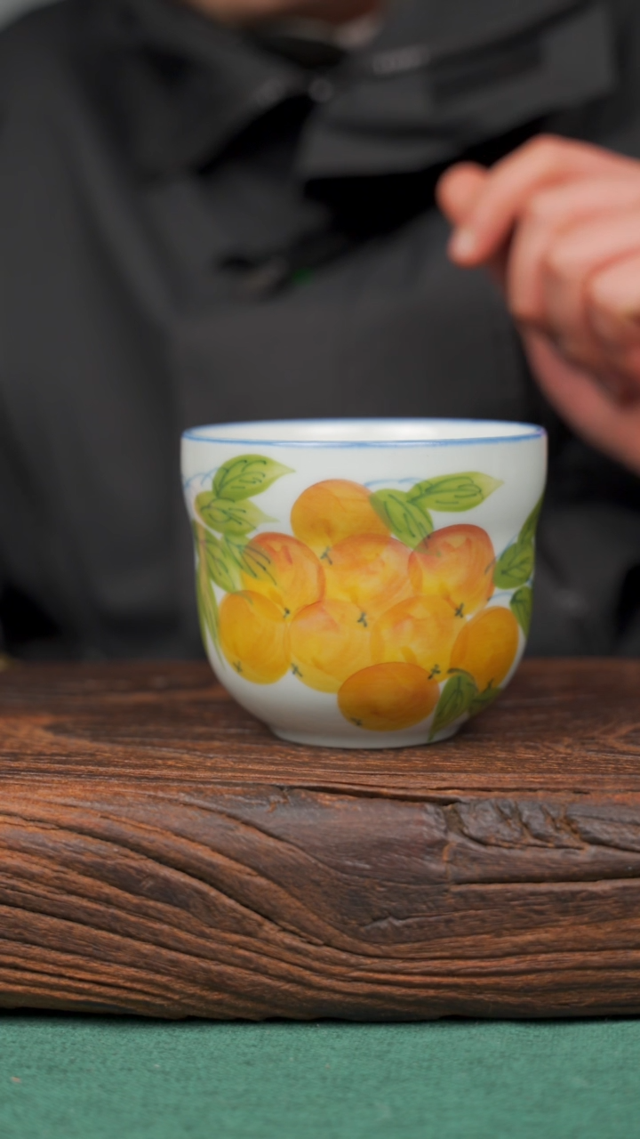 【闪购商品】瓷片49寻一缕瓷香杯釉下手工手绘瓷器