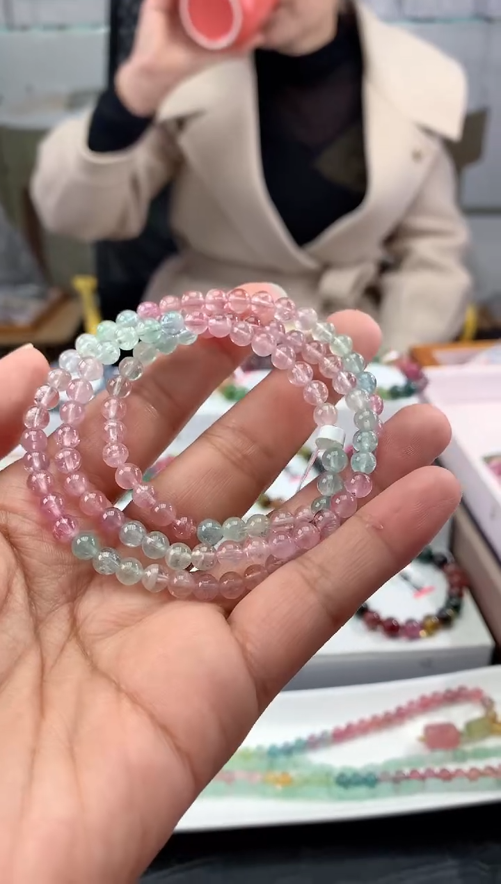 【闪购商品】碧玺手串未镶嵌多样性发一条