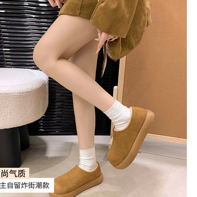 时尚雪地靴保暖小个子增高加绒款女鞋秋冬百搭棉鞋