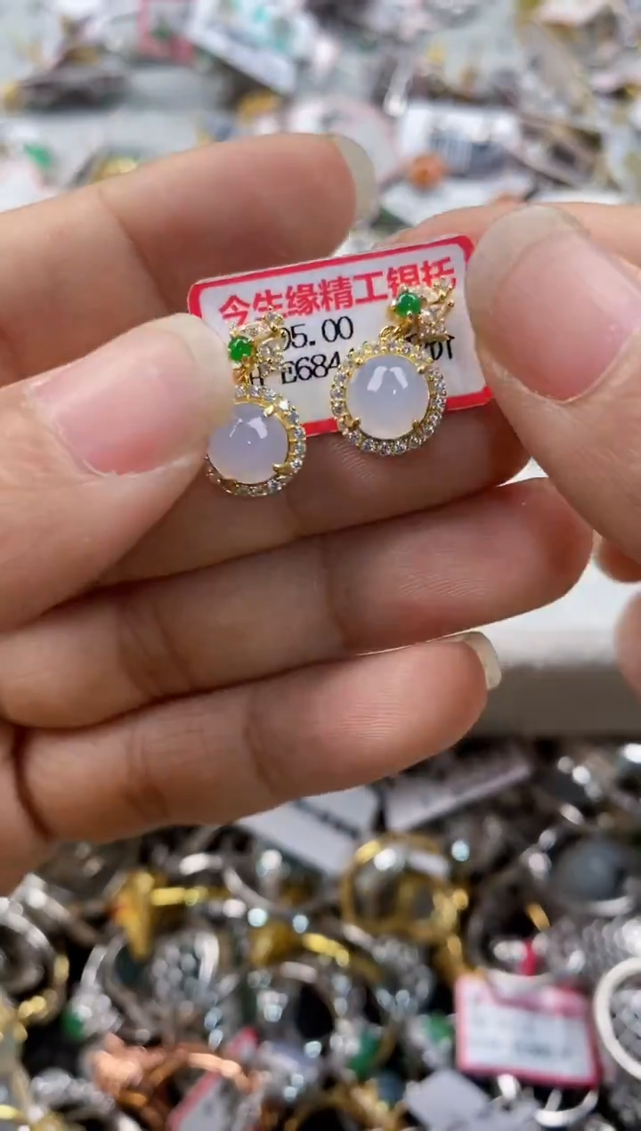 银S925镶嵌戒指翡翠4444----1