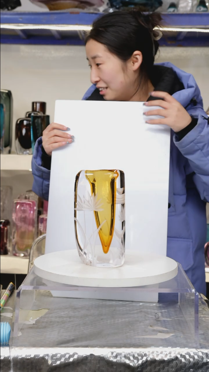 【闪购商品】琉璃【幻彩】高20精品琉璃正常手工痕迹