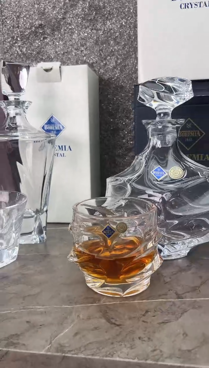 瓷捷克进口Duende玻璃杯两支