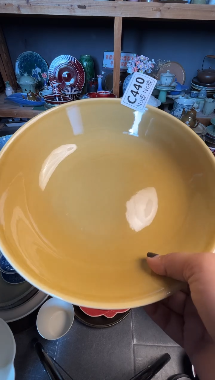 瓷片你****点c440蜂蜜色浅盘福利