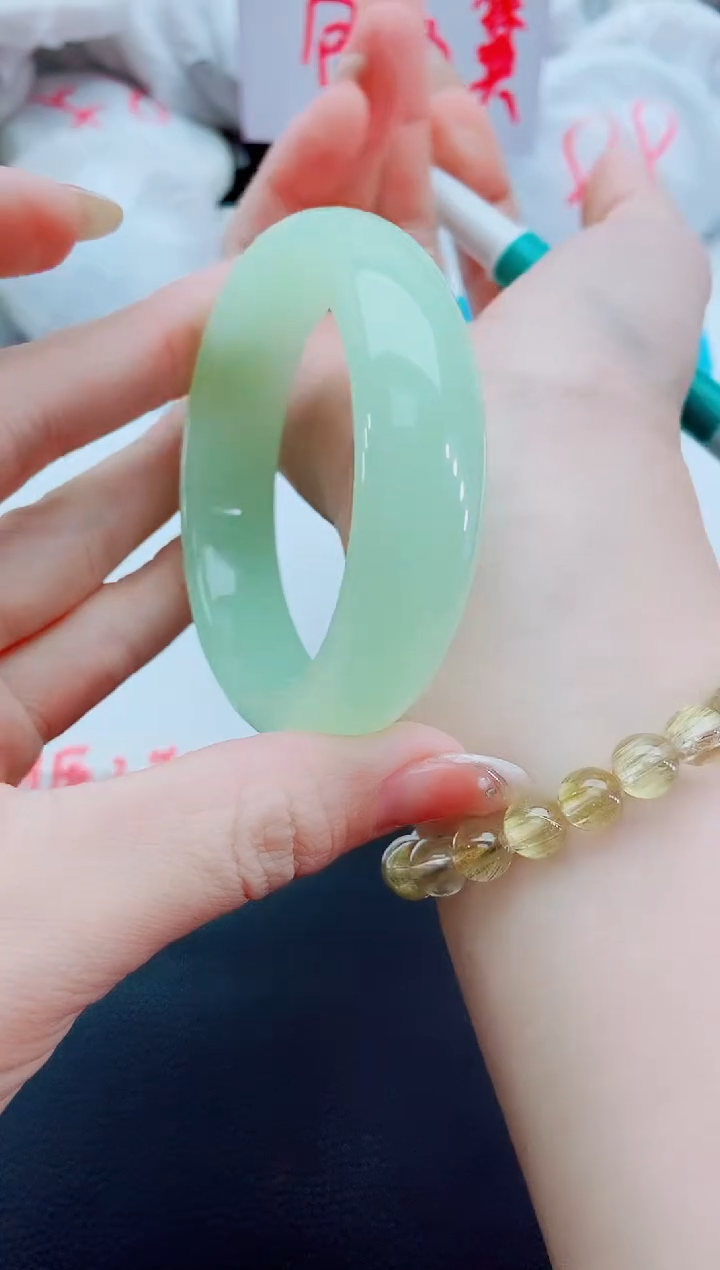 未镶嵌手镯石英质玉L154-56-57