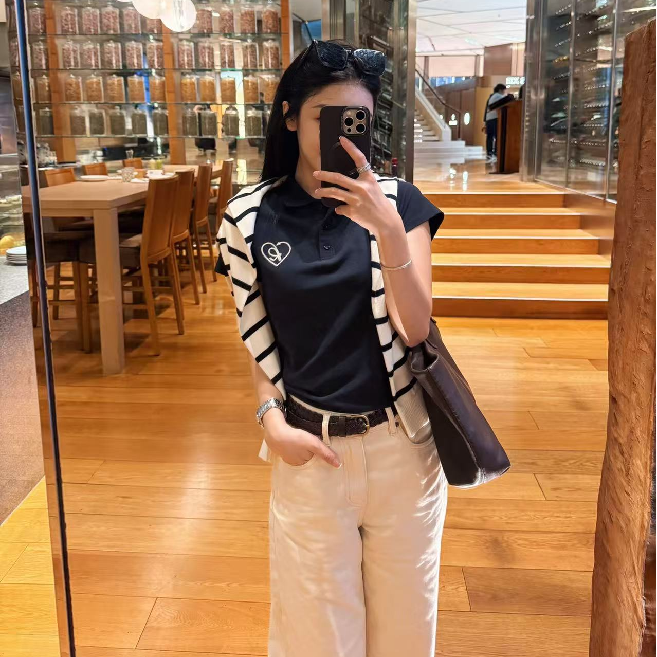 “心契蓝调”190G珠地针织绳绣工艺polo针织T恤 OFLAMLAM L25803T