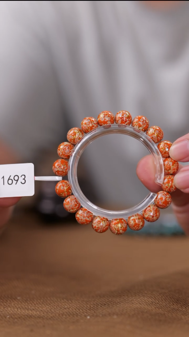 11-1.0cm圆珠*19粒“橙红”