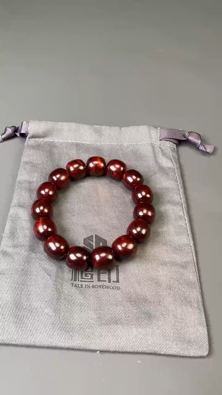 檀香紫檀（小叶紫檀）手串/手链印度小叶紫檀 15x15
