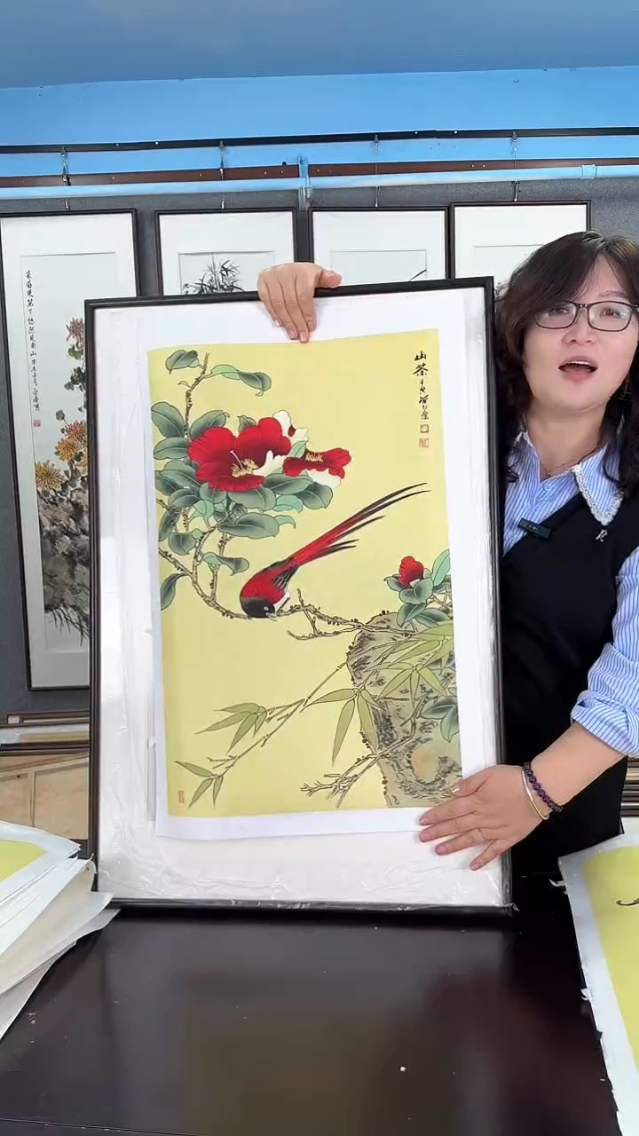 【闪购商品】国画实木装裱  竹子