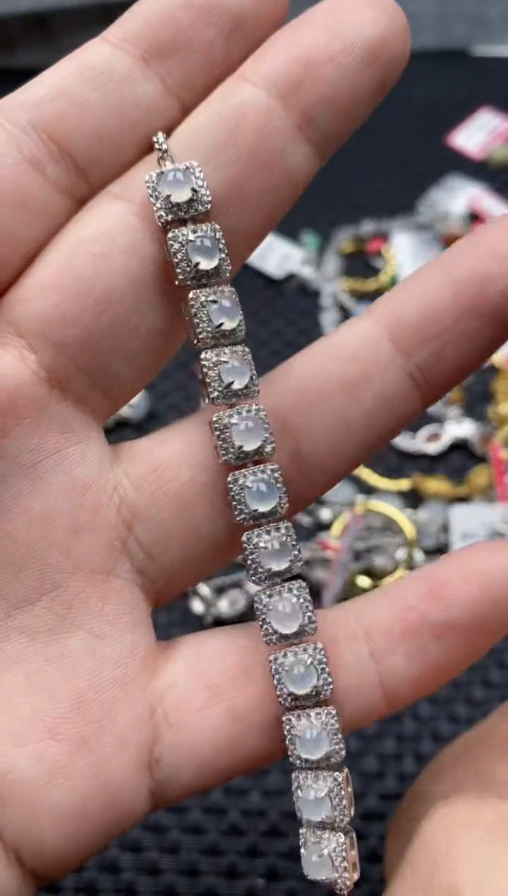 【闪购商品】翡翠戒指银S925镶嵌66666---8