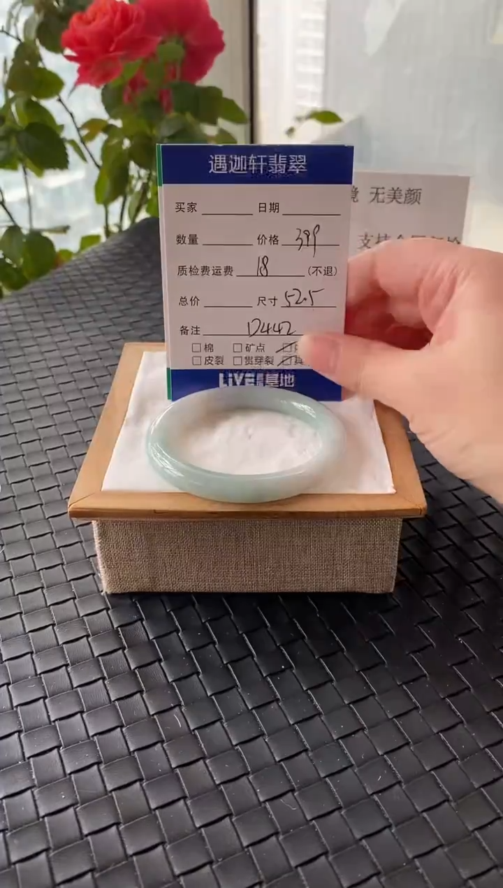 未镶嵌手镯翡翠52.5圈口 D442编码