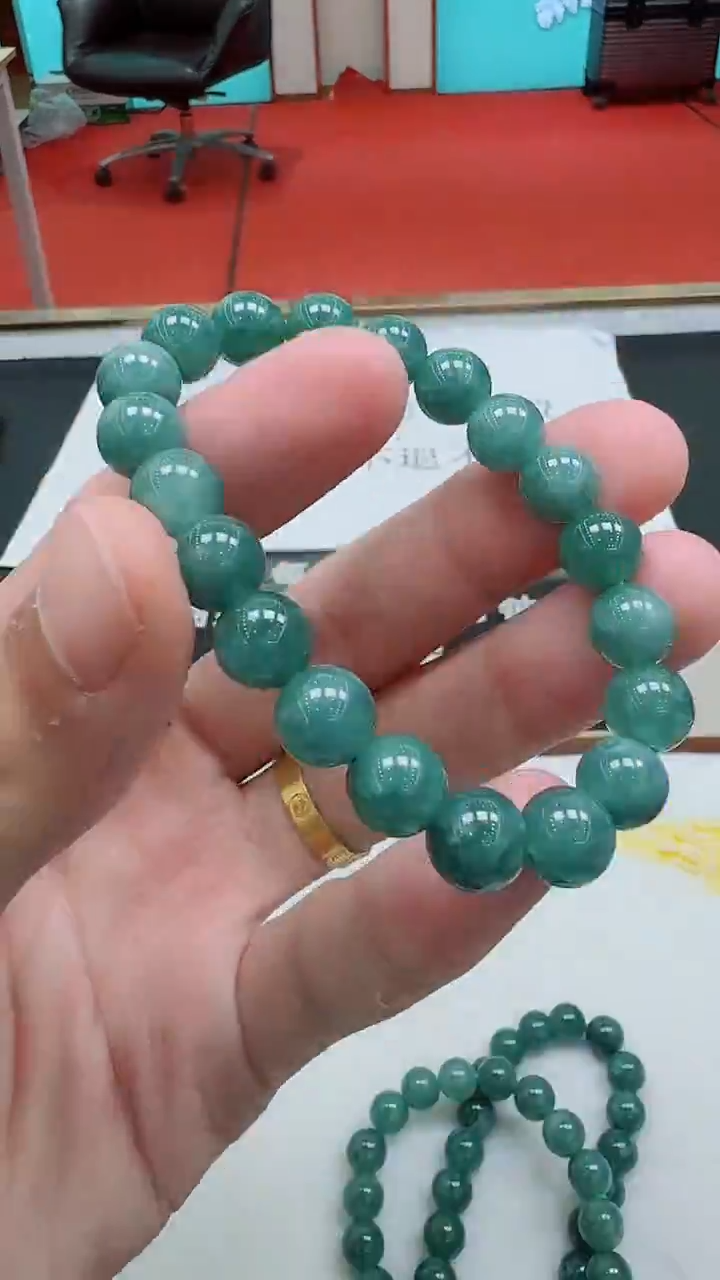 颈饰未镶嵌翡翠LX翡翠单圈手串GLL-多样性发其一/约9mm+