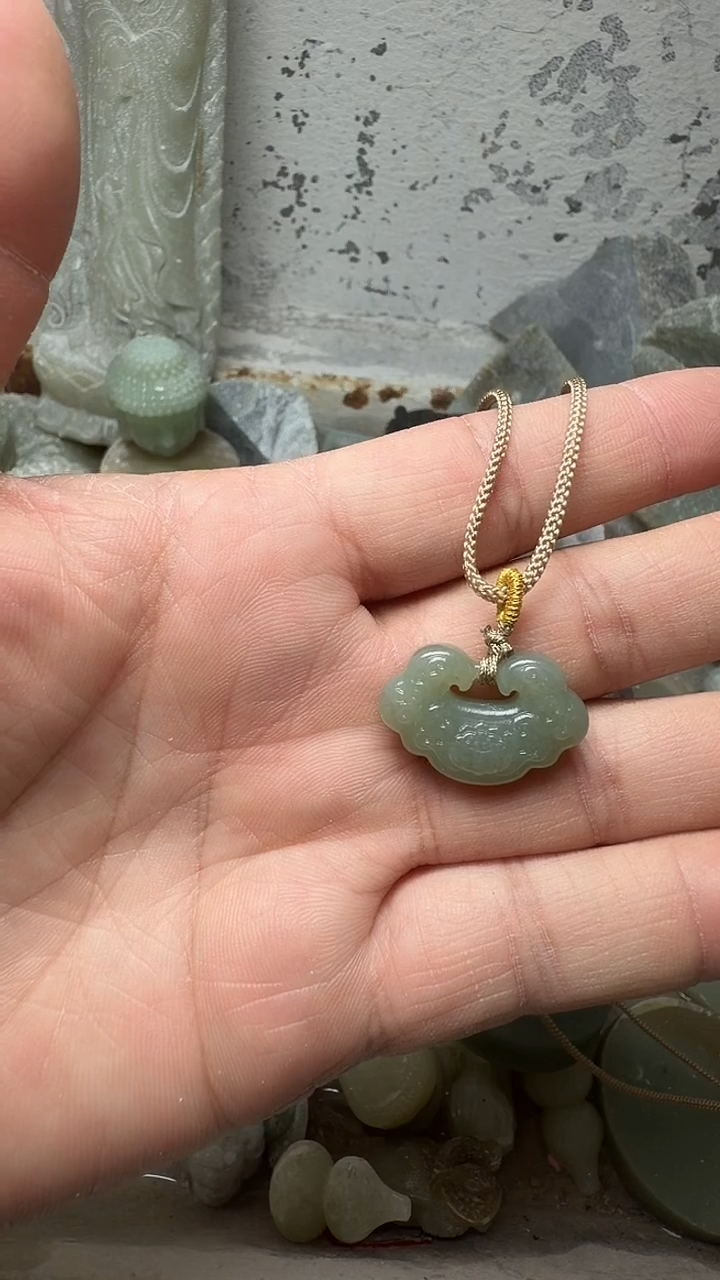 吊坠(不含链)未镶嵌和田玉平安锁 拍一发一 商品多样性发货 