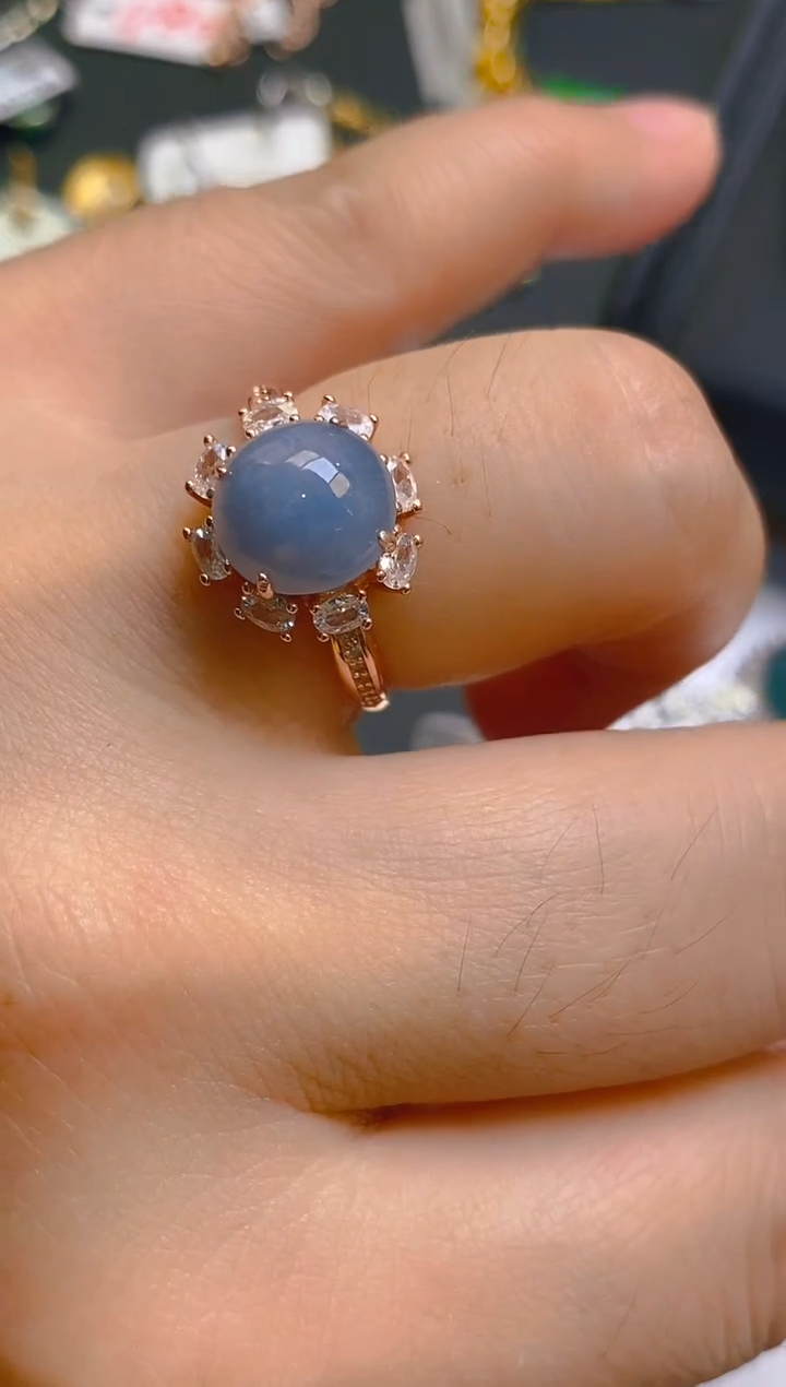 【闪购商品】翡翠耳饰银S925镶嵌天然A货翡翠1