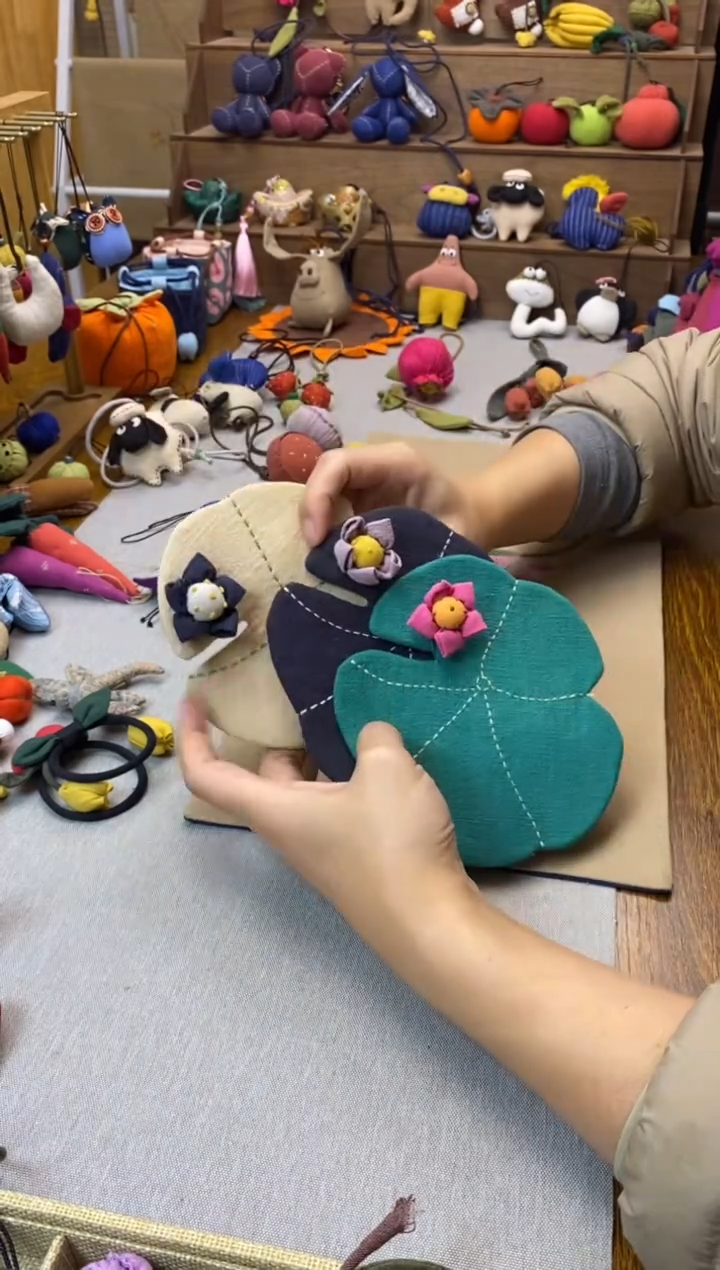 立体荷花壶垫（三色各1）