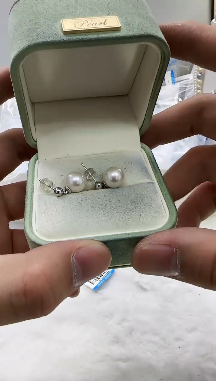 【闪购商品】淡水珍珠DA银S925镶嵌b571 耳环