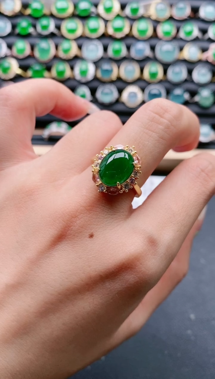 【闪购商品】翡翠戒指银S925镶嵌11111111