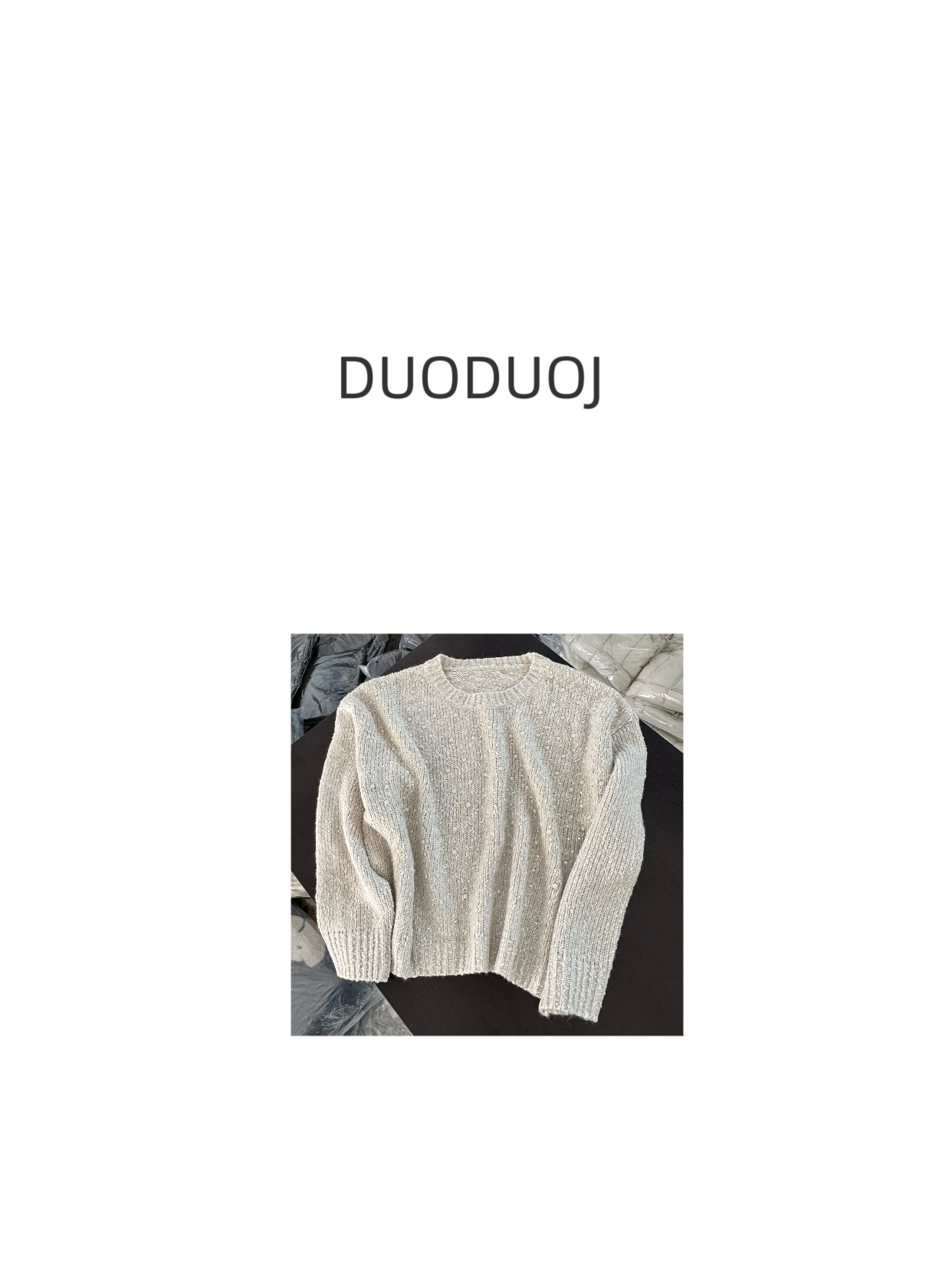【DuoDuoJ】【亮晶晶毛衣】韩系休闲百搭套头加厚圆领毛衣