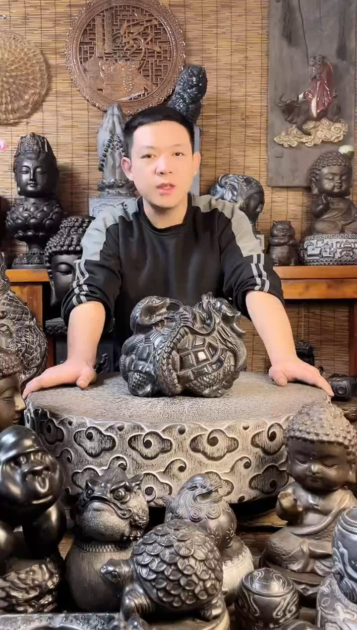 【闪购商品】25玄武天然青石雕刻