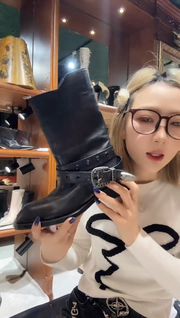 1902-10蓝黑绒里37码