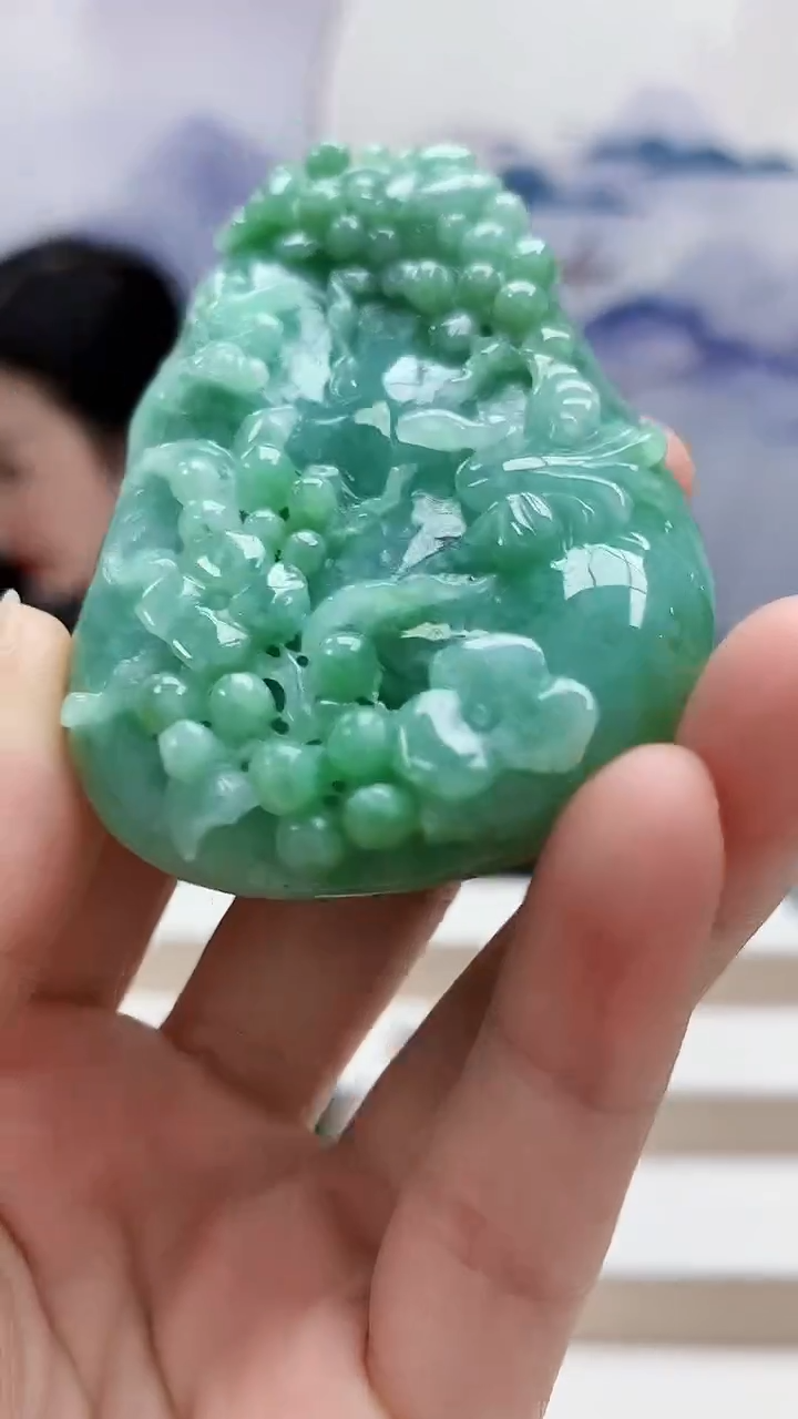 未镶嵌定制翡翠4852lr-毛货挂件57