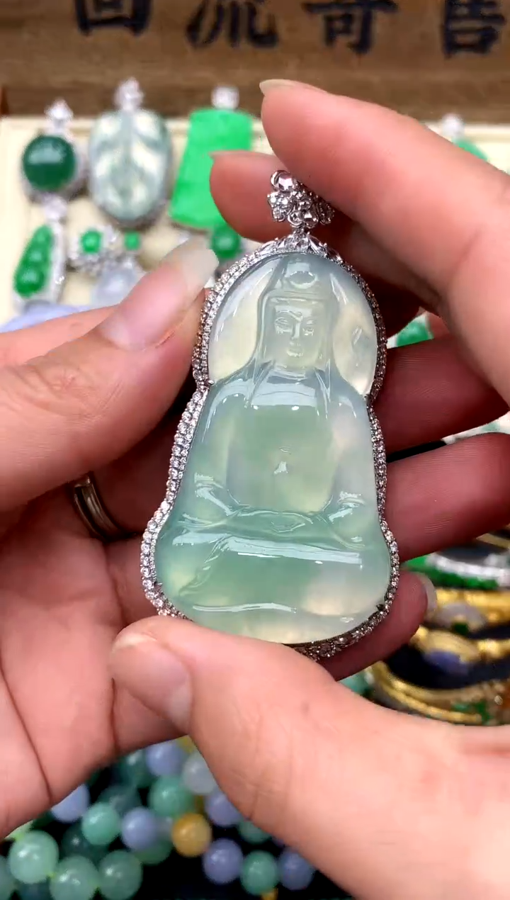 【闪购商品】翡翠颈饰18K金镶嵌180-中国好珍宝