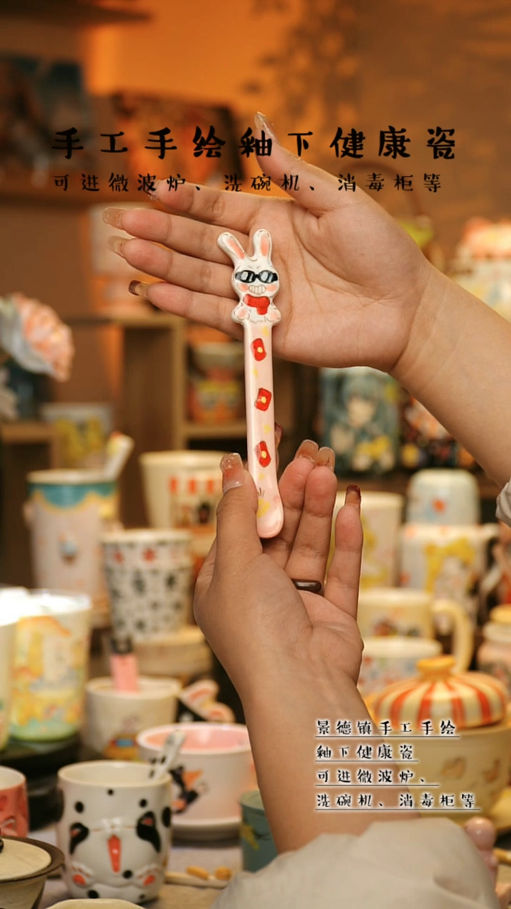 【闪购商品】杯景德镇高温釉下彩陶瓷&W1152