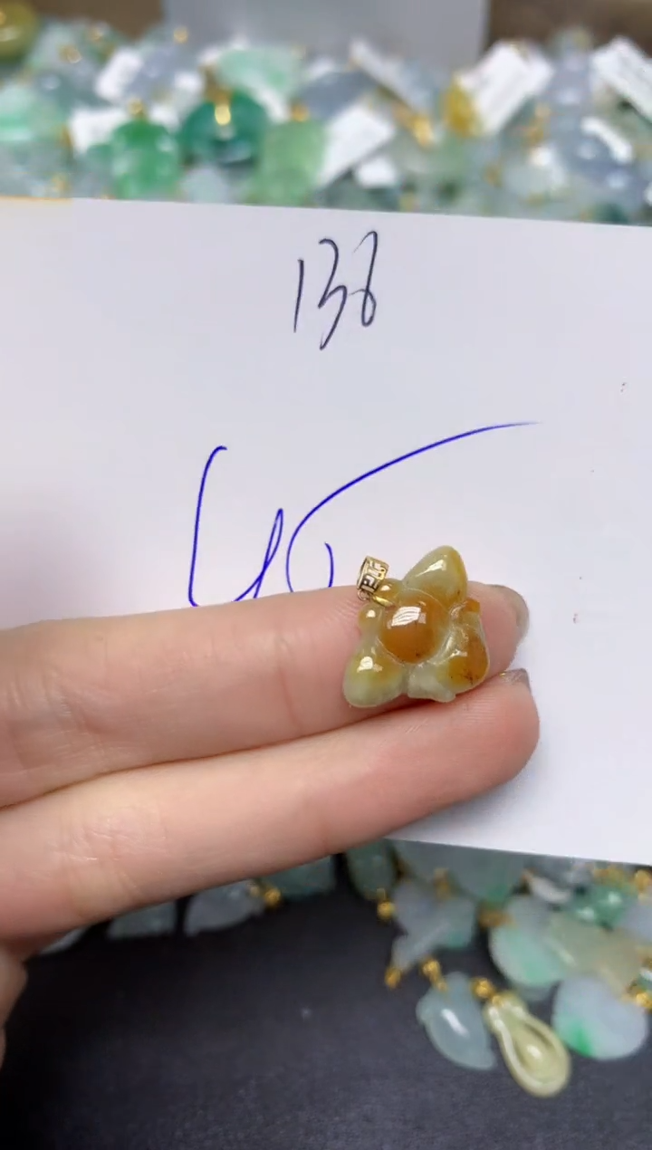 【闪购商品】翡翠颈饰18K金镶嵌 天然翡翠A货