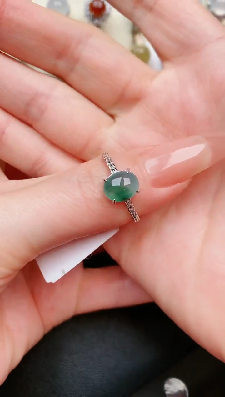 【闪购商品】翡翠戒指银S925镶嵌....