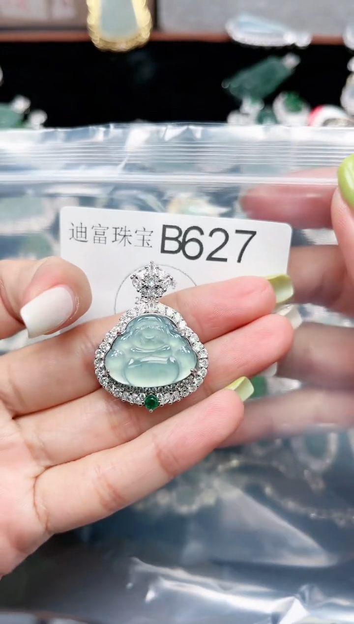 【闪购商品】翡翠颈饰未镶嵌赠皮绳627