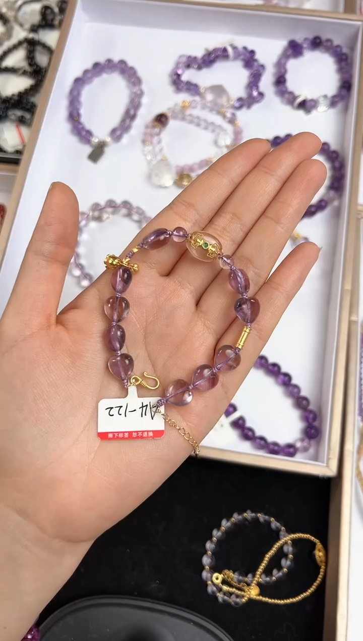 【闪购商品】水晶手链银S925镶嵌颜色微差多样性发货发其一