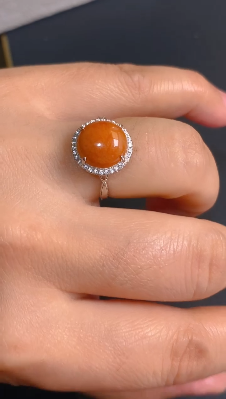 【闪购商品】翡翠耳饰银S925镶嵌天然A货翡翠1