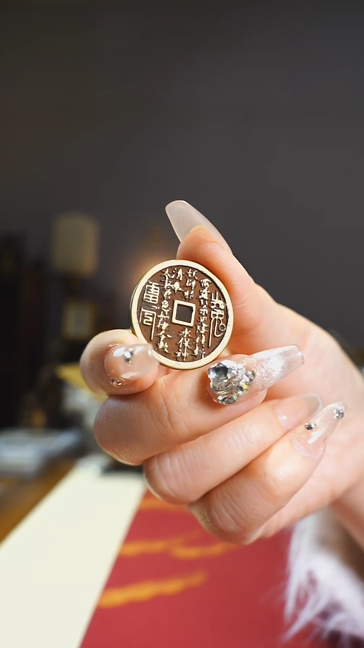 【闪购商品】铜外圆内方山鬼背八卦/014