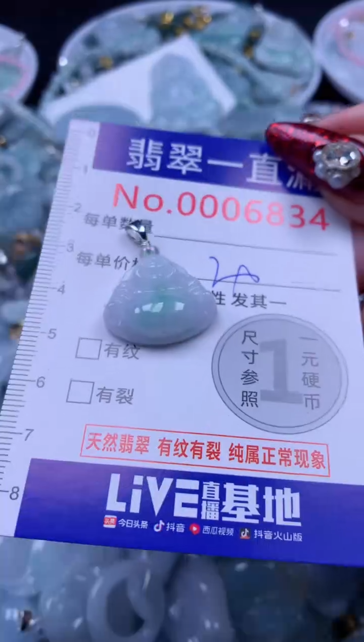 吊坠(不含链)未镶嵌翡翠6834