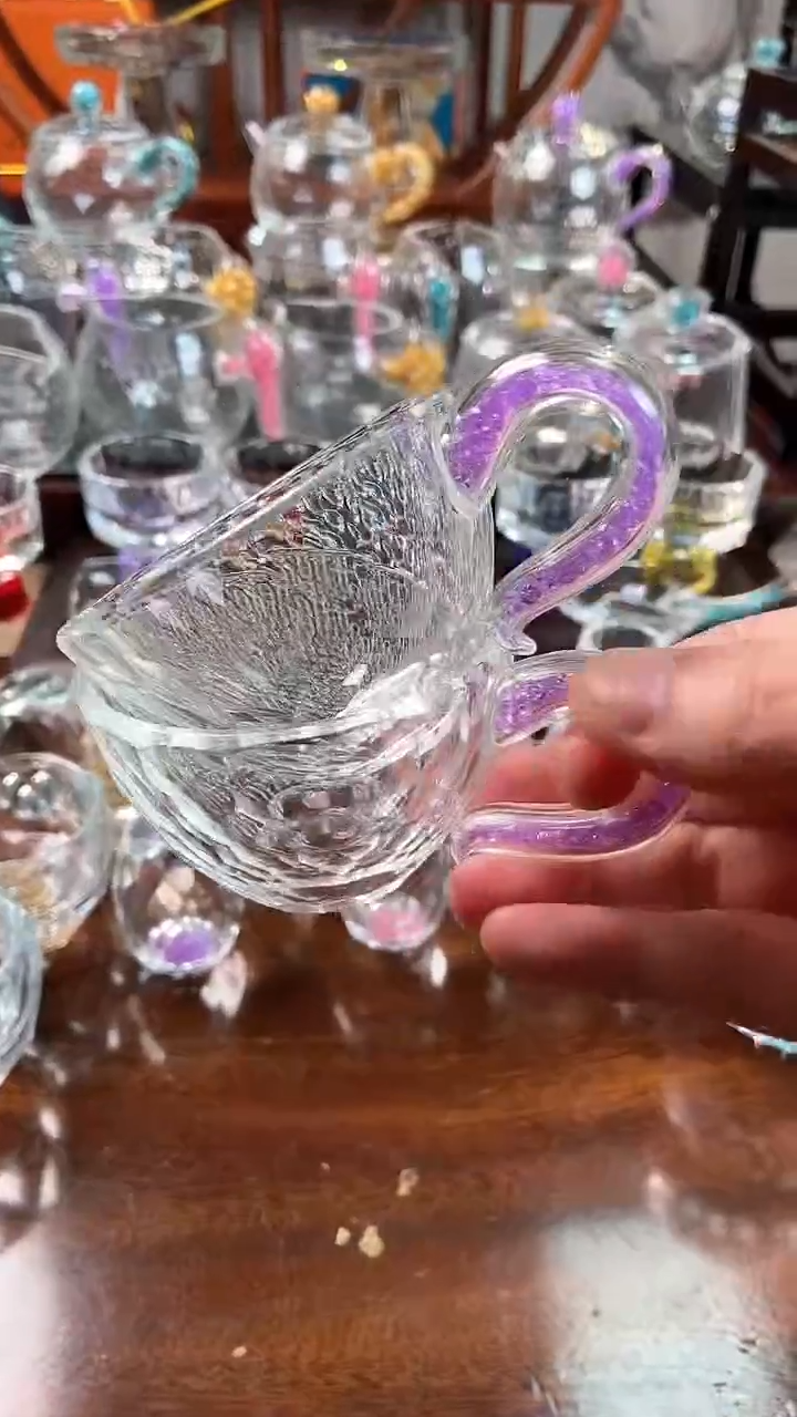 【闪购商品】玺宴新款水晶75毫升咖啡杯紫罗兰2个装