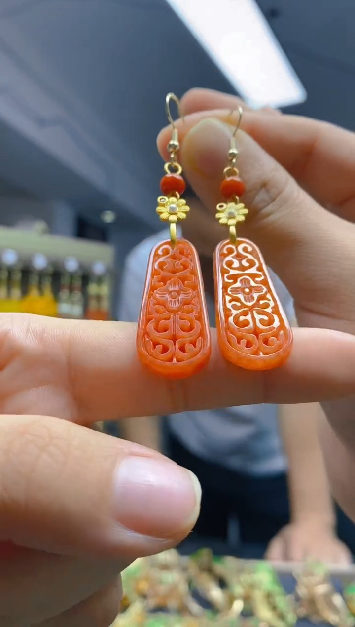 【闪购商品】翡翠耳饰合金0503翡翠耳钩